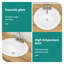 Lavabo de salle de bain encastré en céramique 20x18 blanc ovale - aspect moderne, teinté, pour usages multiples 20 "x 18" moderne, élégant, teinté - différents espaces