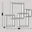 Tablette murale blanche flottante à cubes entrecroisés | Tablette décorative et décorative 2 en 1 2 en 1 | H 25,5 po x l 17,75 po x P 4 po-618200960