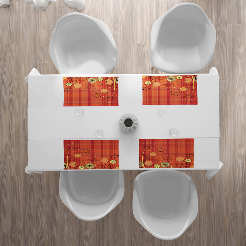 Polyester Floral Rectangle Placemat
