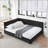 Comfortable Upholstered Sofa Bed Frame with Stylish Backrest and Armrests for Versatile Use-1964944382