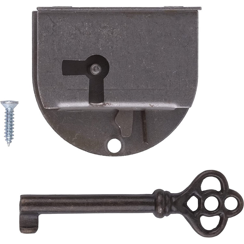 Rounded Half Mortise Lock with Skeleton Key