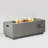 42 Inch Rectangular Propane Fire Pit Table with Tank Storage and Glass Wind Guard