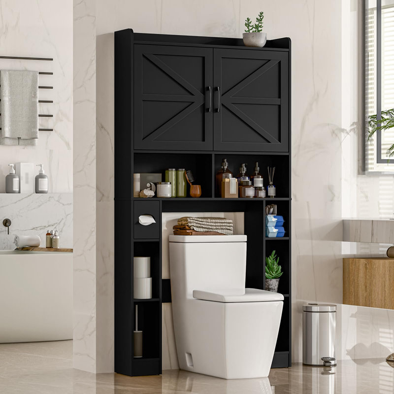 Over The Toilet Storage Cabinet, Black