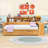 Wooden Daybed with Twin Trundle, Storage Shelves-368865975-367056027