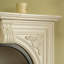 Foyer électrique en bois massif beige