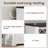70 In Tall Bookshelf Farmhouse Bookcases With Doors And Drawer 6 Shelf Display Storage-1994626485