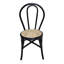 Ensemble de 2 chaises de salle à manger en rotin noir 15,5 x 20,5 x 35,5 po