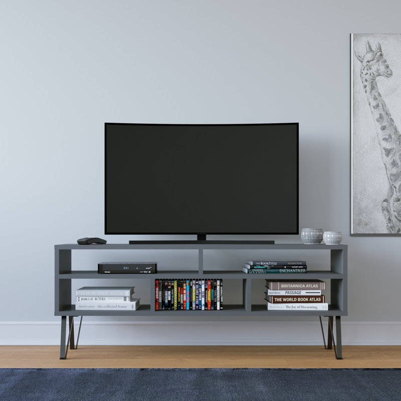 Meuble télé pour téléviseur de 55 po ou moins Chayten, Gris