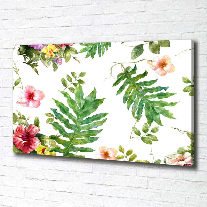 Floral Pattern - Wrapped Canvas Painting