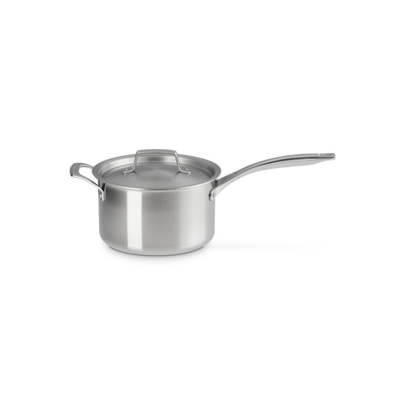 Le Creuset Essential Stainless Steel Round Saucepan With Lid, 4 Qt., 4 quarts