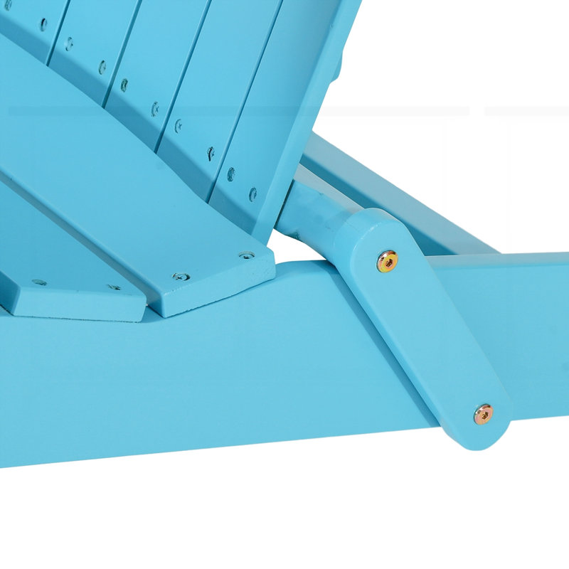 Farmhouse Style Outdoor Patio Adirondack Chair, Blue