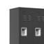 6 Door 72"H Metal Lockers, Versatile Storage Cabinet For Home Gym Office Garage, Black Lockers With Doors, Secure Different Settings, Electrostatic Treated,