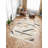 Geometric Machine Woven Polypropylene Area Rug in Black/Beige/Grey-961746315