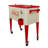Leigh Country 80 qt. Serving Station / Cart Cooler in Cream and Red