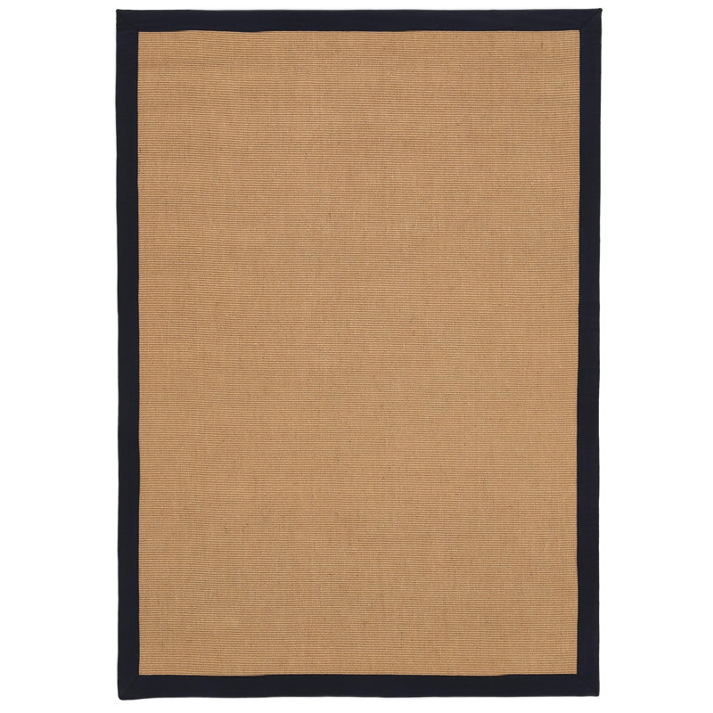 Sisal Hand Woven Black Rug, Rectangle 120 x 170cm