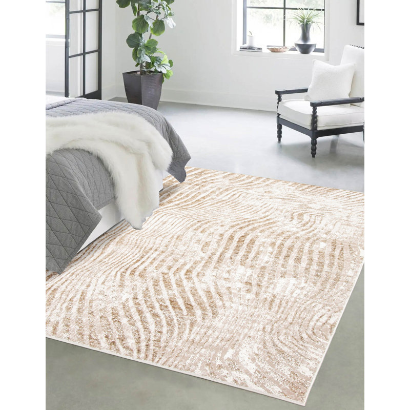 Metzli Ivory Rug, Rectangle 5' x 8'