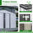 10X8 FT Outdoor Storage Shed, All Weather Metal Sheds With Lockable Doors, Tool Shed For Garden, Patio, Backyard, Lawn-123794458-123794460