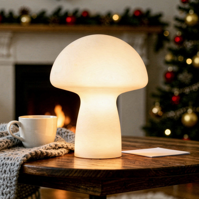 Lampe de fantaisie en verre Keaten, Beige