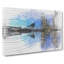 Reflection Of The Rotterdam Skyline In Abstract - Wrapped Canvas-55339833