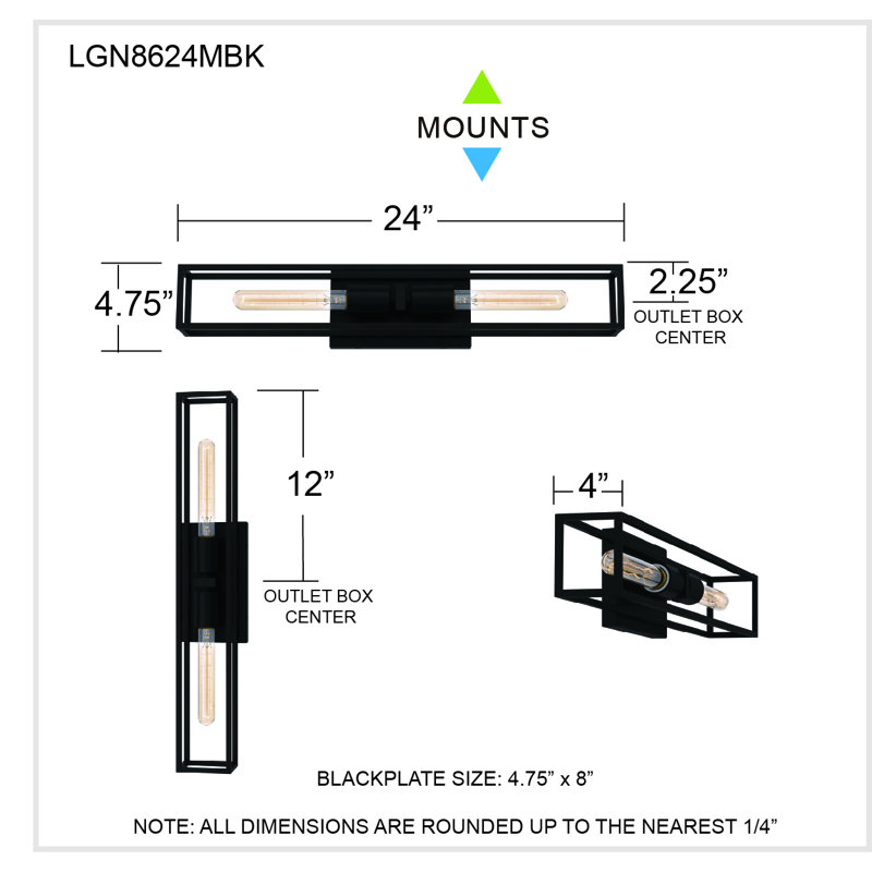 Hayes 2 - Light Dimmable Vanity Light