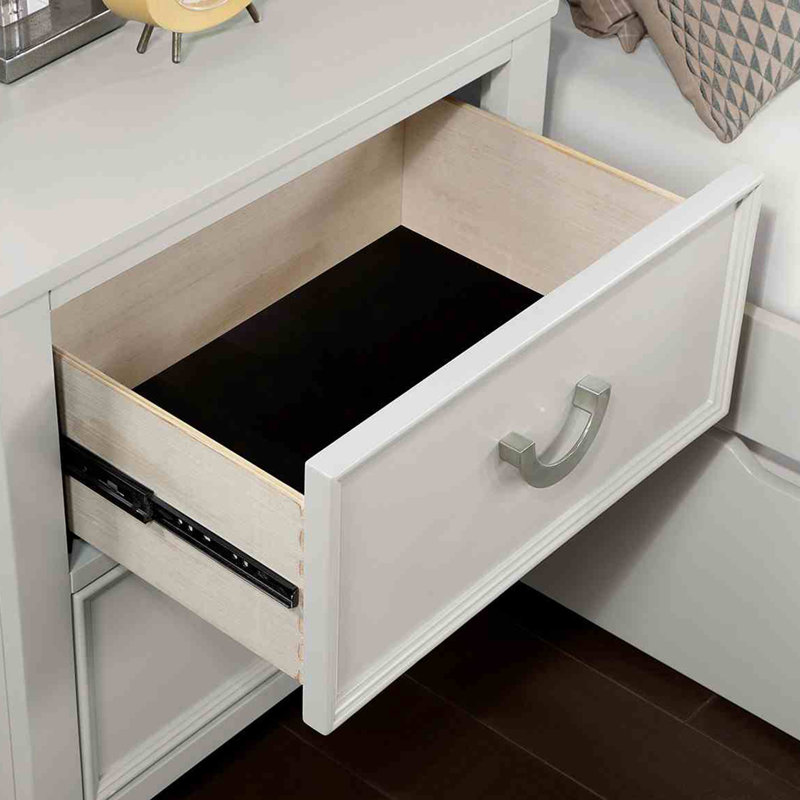 Transitional White Nightstand
