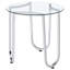 Ensemble de tables basses rondes en verre trempé 2 pièces Dutton, parfait pour les espaces de vie modernes et élégants.
