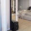 Très grand armoire à miroir pleine grandeur 11,8 po x 15,7 po, 63 po, noir, rangement multicouche, design simple mais élégant pour chambre à coucher, design américain de grande capacité, noir, chambres de dortoir idéales