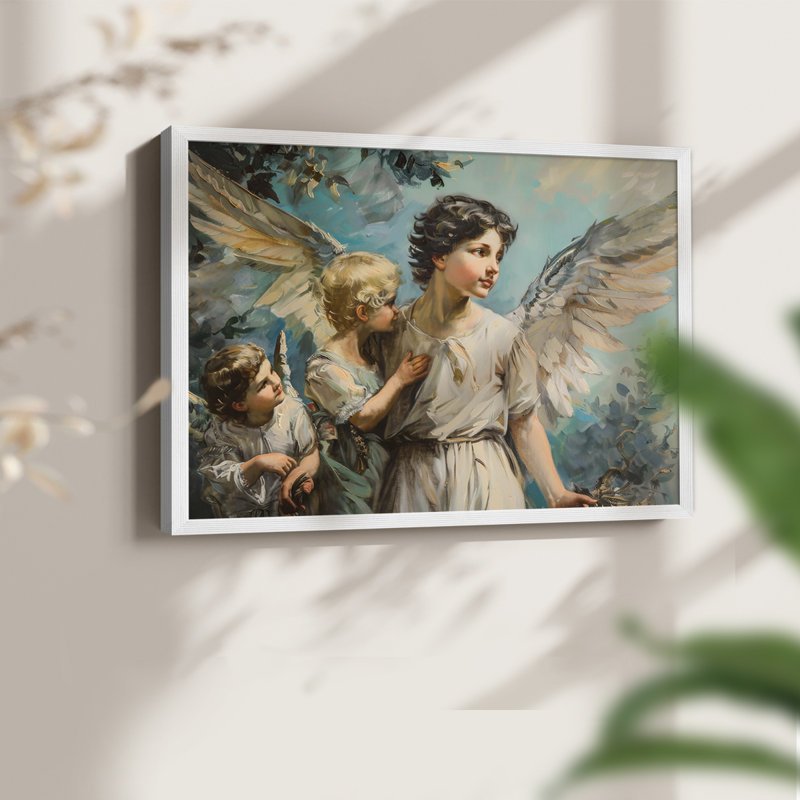 Angels From Above-CVI - Reproduction encadrée - Restickable, H 22 po x l 28 po, Blanc