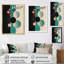 «Turquoise Paradise Retro Illustration I», reproduction d'art géométrique moderne-746670501-746670502