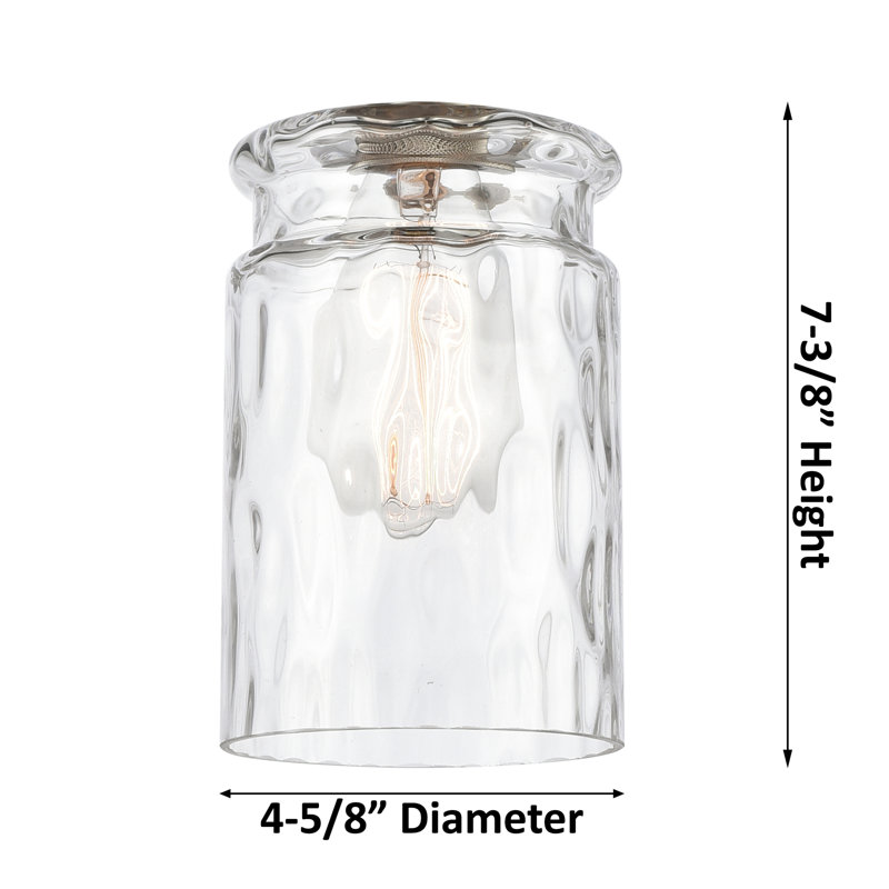 Binkley 3 - Light Dimmable Vanity Light, 3.5 Watt Vintage LED Bulb, Clear Waterglass, Antique Copper