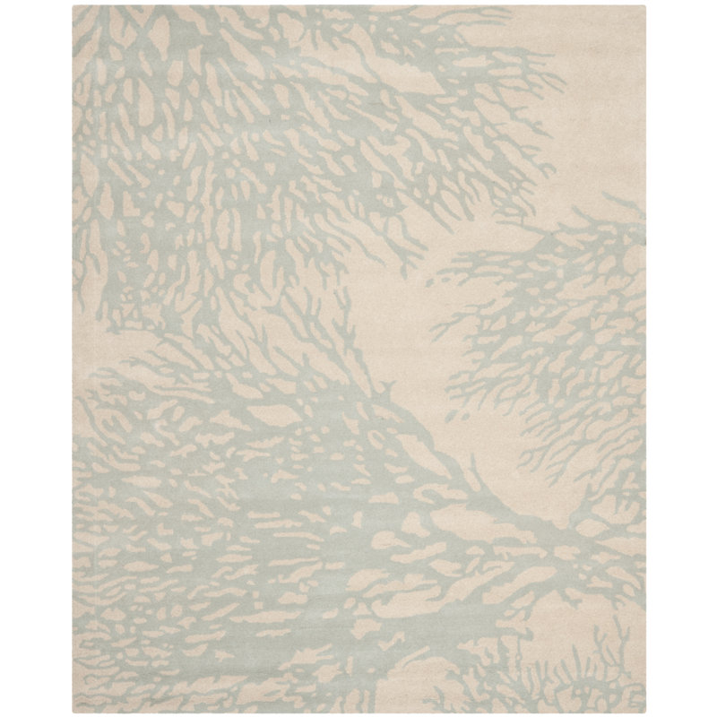 Tapis floral en laine touffeté à la main Wimborne, Rectangle 6 pi x 9 pi