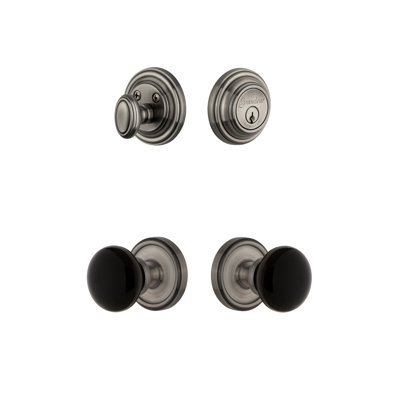 Ensemble d'entrée complet avec rosette et bouton Coventry Georgetown