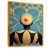 Toile avec cadre flottant or