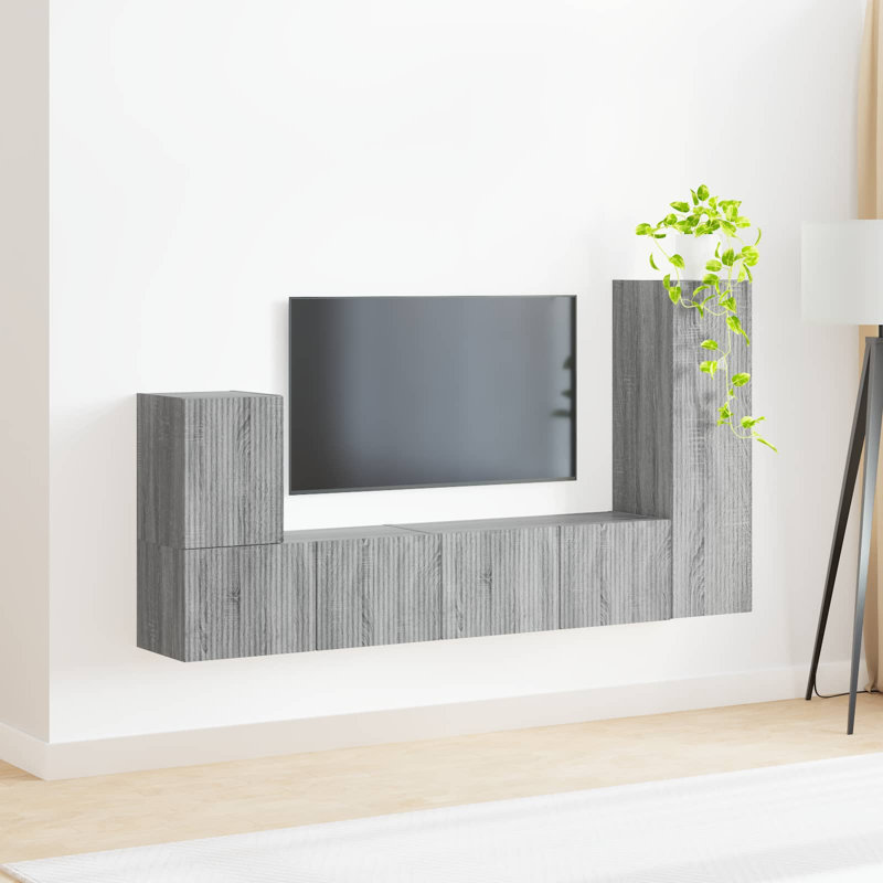 Unfinished Entertainment Centre for TVs up to 77", Grey Sonoma