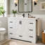Meuble-lavabo blanc 48 po avec 7 tiroirs 48 po