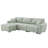 110" Modular Sectional Sofa, L Shape with Extra-large Seat, Pull-line Design, Movable Ottoman, High Density Foam, Free Combination, Sturdy Metal&Wood Frame, Boucle Fabric-758827076