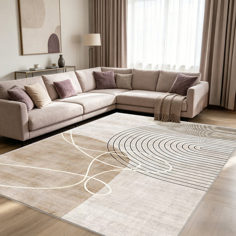 Brown Boho Line carpet-easy to clean, machine-washable, soft and comfortable; suitable for door mats, kitchens, living rooms, bedrooms, corridors, and laundry areas. Easy to clean, durable carpet for home decoration.