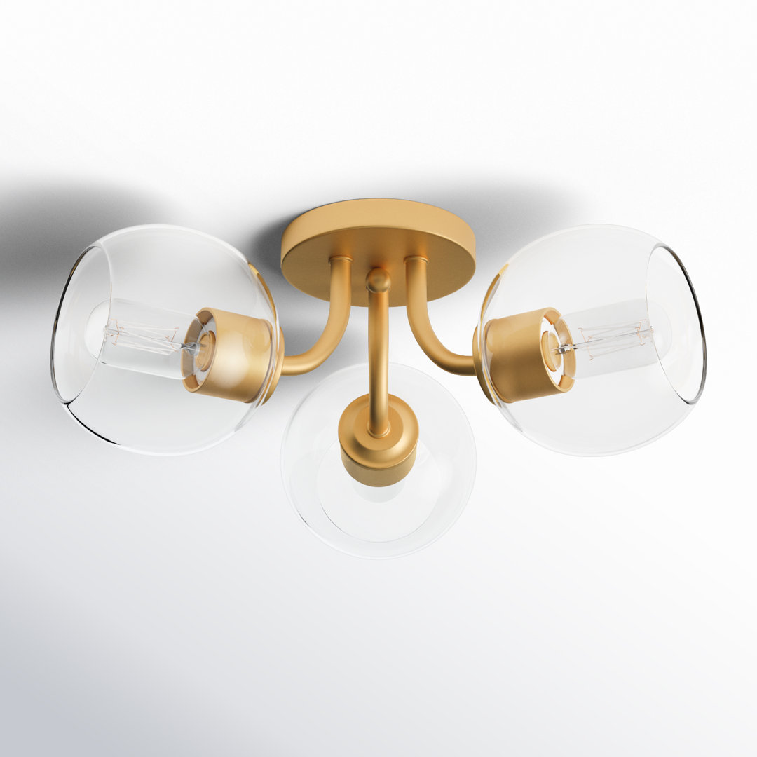 Mirianne Glass Semi Flush Mount AllModern Fixture 
