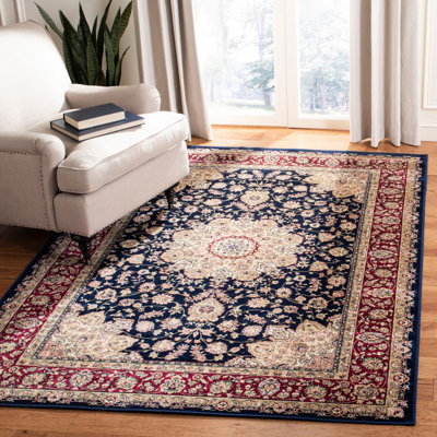 Tapis oriental à motif de viscose Carolus