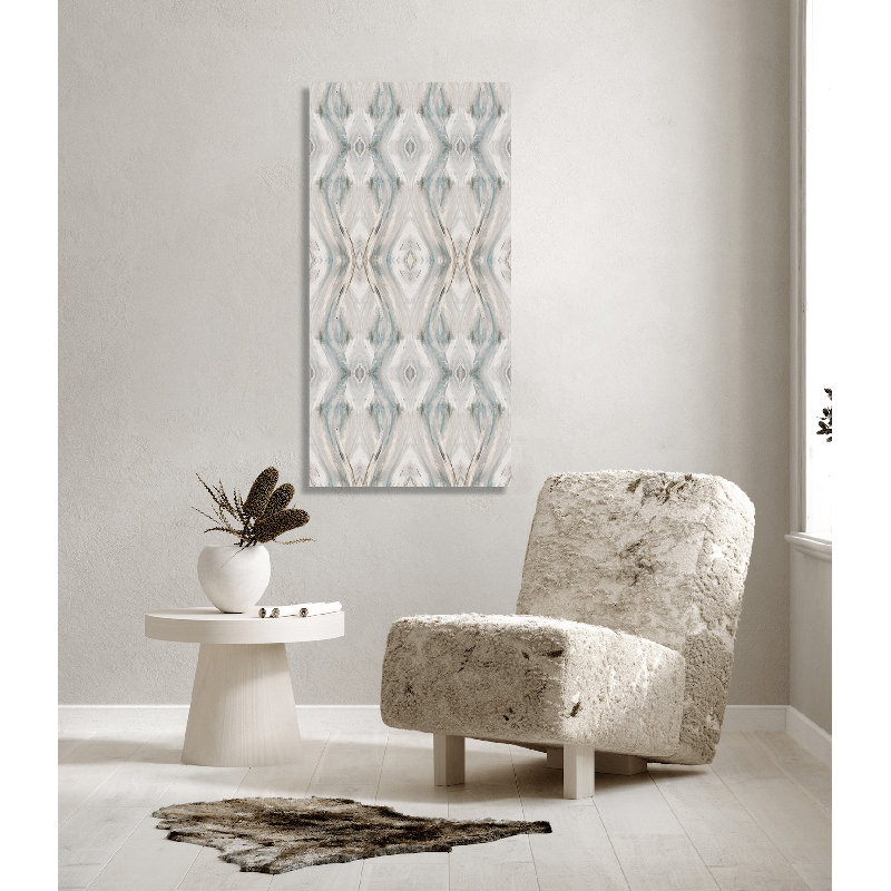 Print by John Beard, Brown Framed Canvas, 61.5" H x 31.5" W x 1.75" D