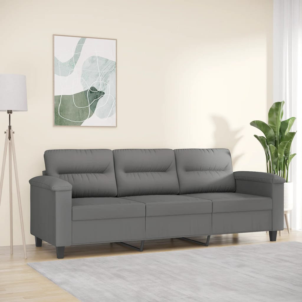 Vidaxl 3-Sitzer-Sofa 180 Cm Mikrofasergewebe 210