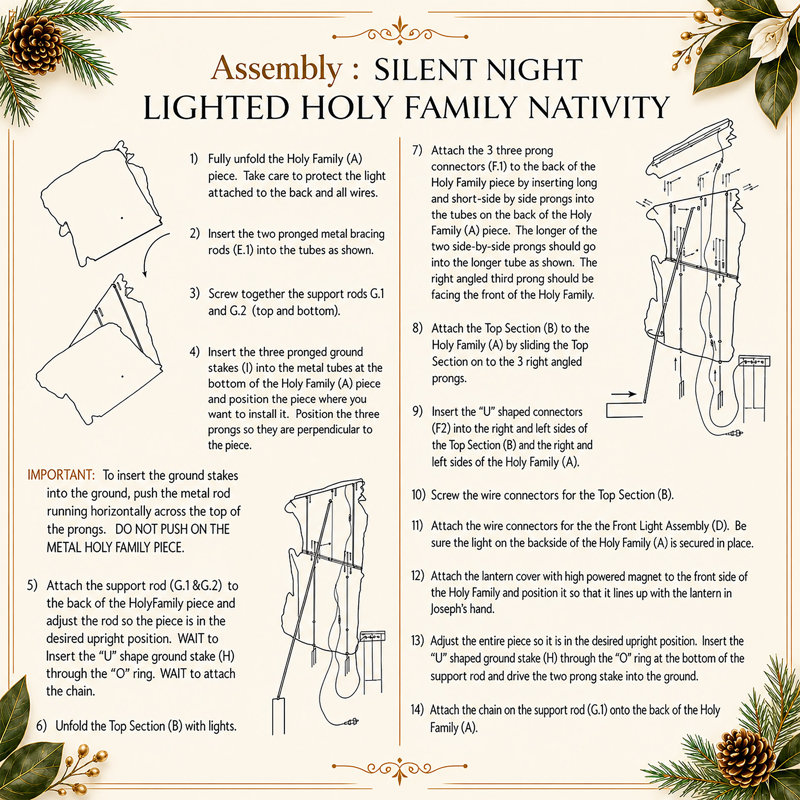Crèche lumineuse Silent Night avec animaux