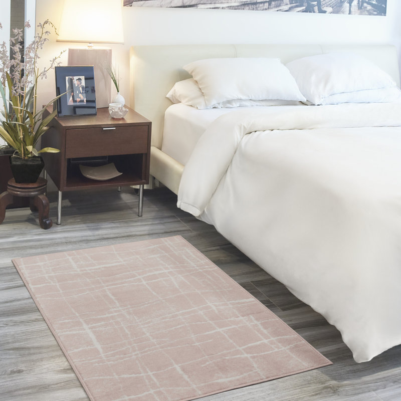 Tapis moderne rose, Rectangle 3 pi x 5 pi