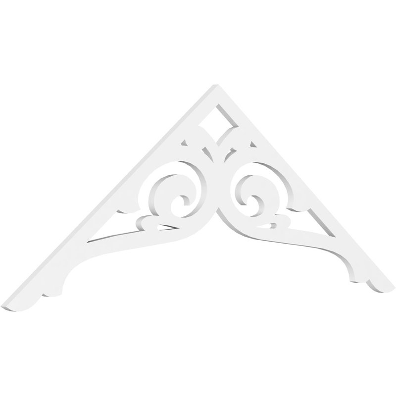 Bordure de pignon en PVC de qualité architecturale Bordeaux (4/12), H 22,5 po x l 60 po x P 1 po, Uréthane, 9/12