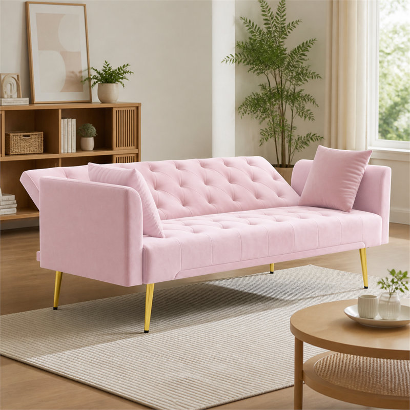 72.97'' Velvet Sofa Bed