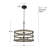 18" 3-Light Modern Farmhouse Drum Chandelier, Gray Oak Finish