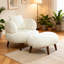 Fauteuils d'appoint Cloud Soft, méridienne moderne en tissu chenille pour la maison