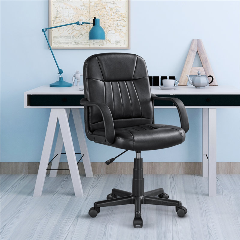 Task Chair with Headrest, Black