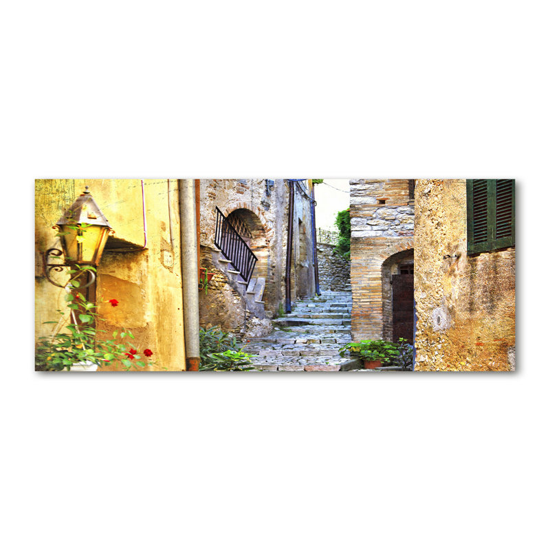 A Charming Street - Wrapped Canvas Print