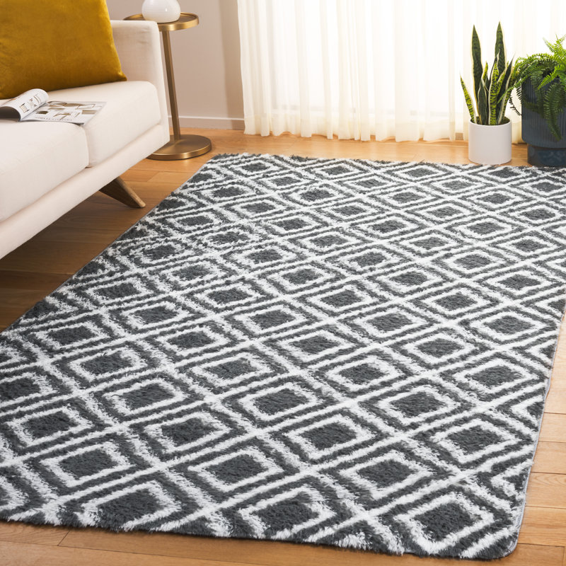 Zoba Shag Performance Geometric Rug, Rectangle 5' x 8'